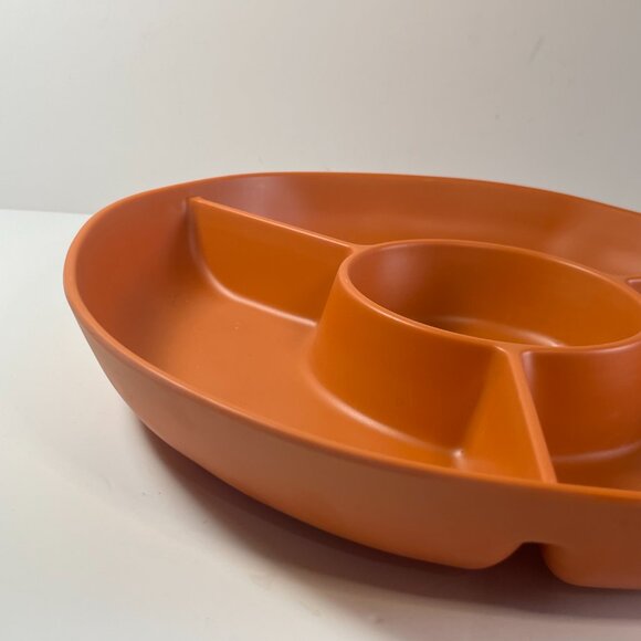 Sectional Serving Platter Tray Orange Robert Stanley Fall Harvest Thanksgiving - Picture 3 of 4